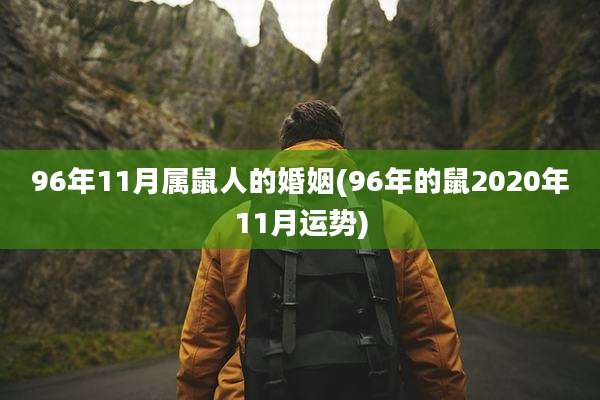 96年11月属鼠人的婚姻(96年的鼠2020年11月运势)