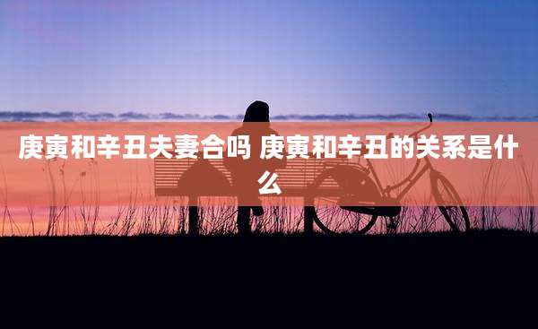 庚寅和辛丑夫妻合吗 庚寅和辛丑的关系是什么