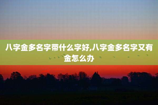 八字金多名字带什么字好,八字金多名字又有金怎么办