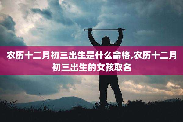 农历十二月初三出生是什么命格,农历十二月初三出生的女孩取名