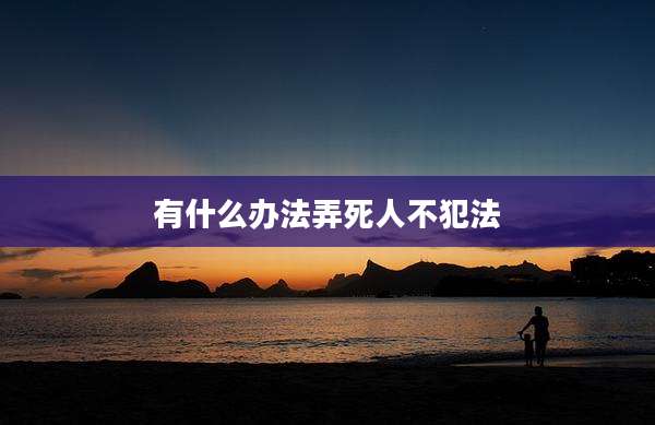 有什么办法弄死人不犯法
