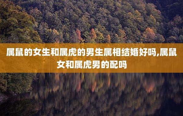 属鼠的女生和属虎的男生属相结婚好吗,属鼠女和属虎男的配吗