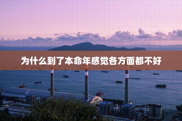 为什么到了本命年感觉各方面都不好