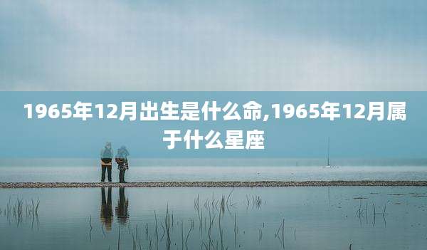 1965年12月出生是什么命,1965年12月属于什么星座