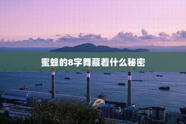 蜜蜂的8字舞藏着什么秘密