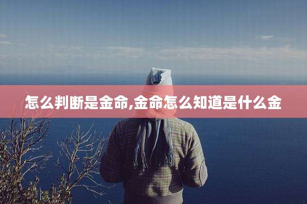 怎么判断是金命,金命怎么知道是什么金