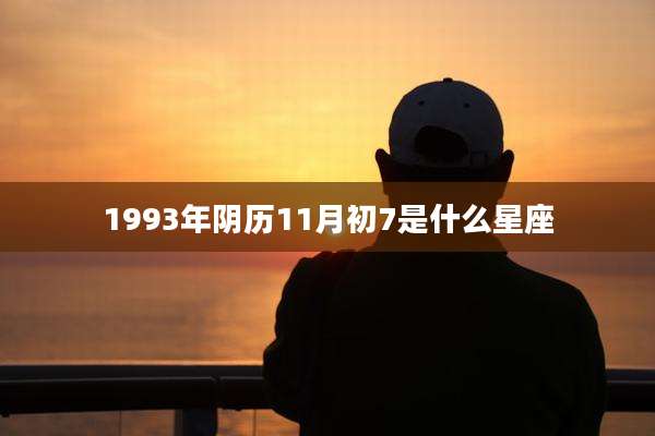 1993年阴历11月初7是什么星座