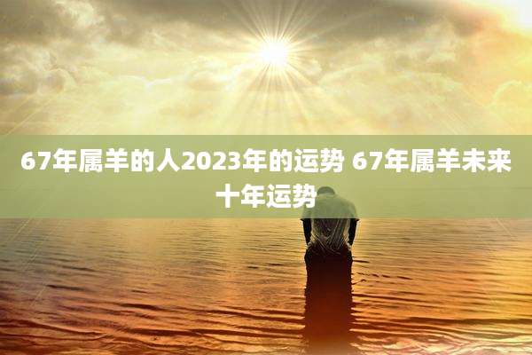67年属羊的人2023年的运势 67年属羊未来十年运势