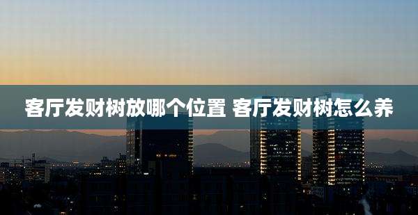 客厅发财树放哪个位置 客厅发财树怎么养