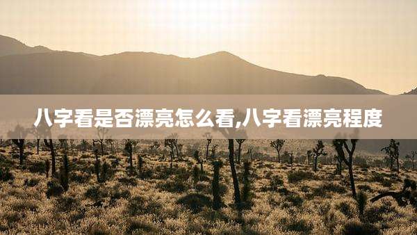 八字看是否漂亮怎么看,八字看漂亮程度