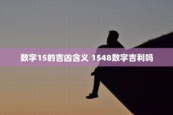 数字15的吉凶含义 1548数字吉利吗