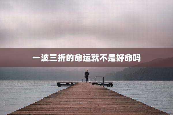 一波三折的命运就不是好命吗