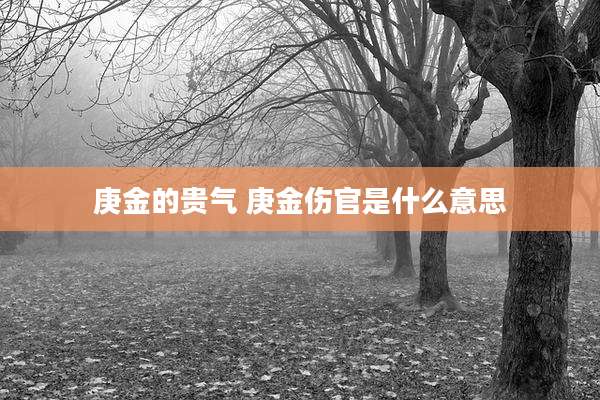 庚金的贵气 庚金伤官是什么意思