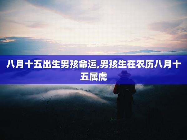 八月十五出生男孩命运,男孩生在农历八月十五属虎