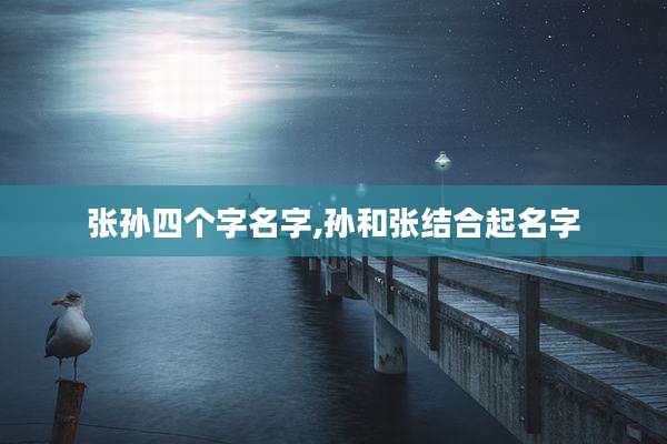 张孙四个字名字,孙和张结合起名字