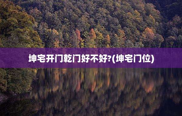坤宅开门乾门好不好?(坤宅门位)