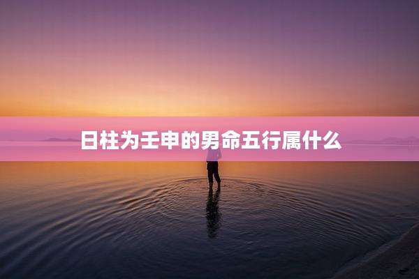日柱为壬申的男命五行属什么