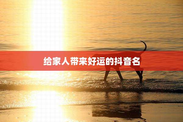 给家人带来好运的抖音名