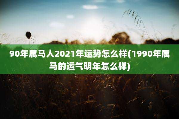 90年属马人2021年运势怎么样(1990年属马的运气明年怎么样)