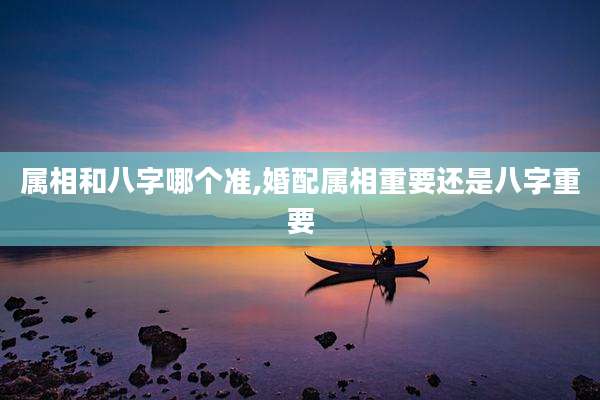 属相和八字哪个准,婚配属相重要还是八字重要