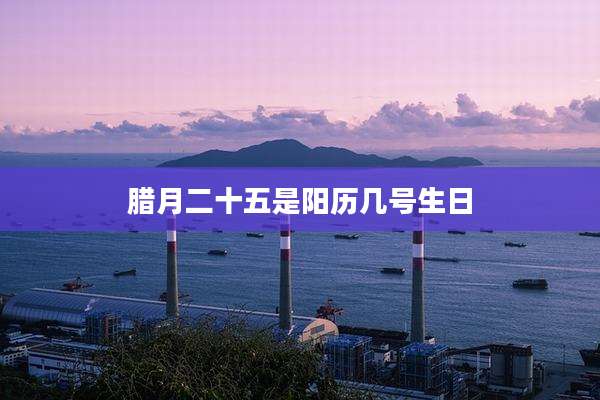 腊月二十五是阳历几号生日