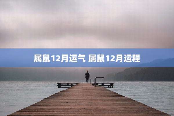 属鼠12月运气 属鼠12月运程