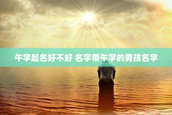 午字起名好不好 名字带午字的男孩名字