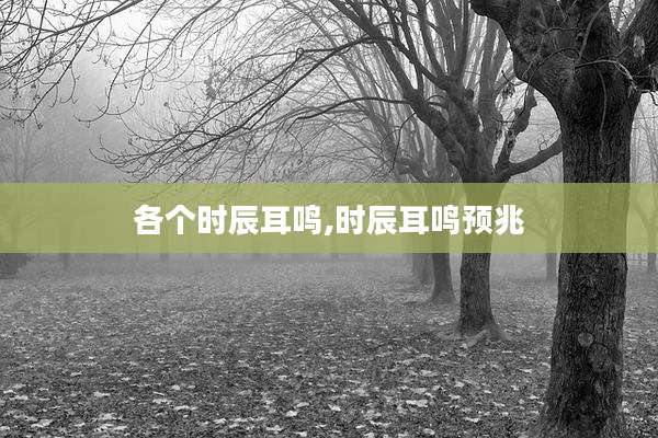 各个时辰耳鸣,时辰耳鸣预兆