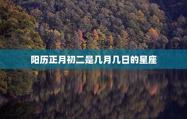 阳历正月初二是几月几日的星座