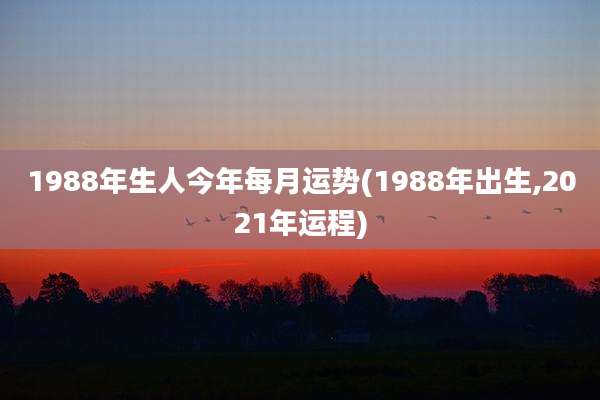 1988年生人今年每月运势(1988年出生,2021年运程)