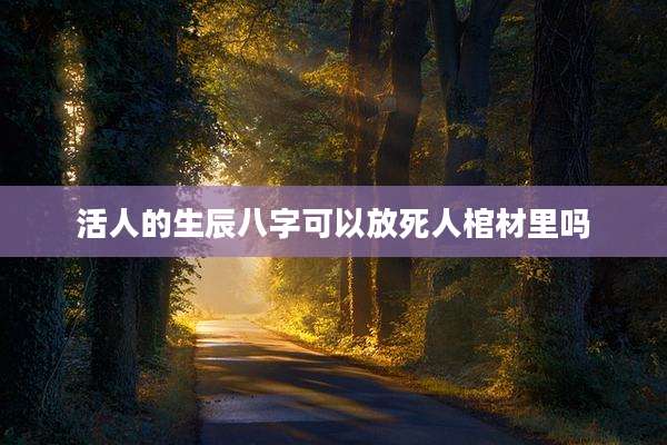 活人的生辰八字可以放死人棺材里吗