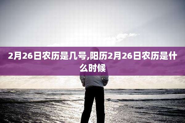 2月26日农历是几号,阳历2月26日农历是什么时候
