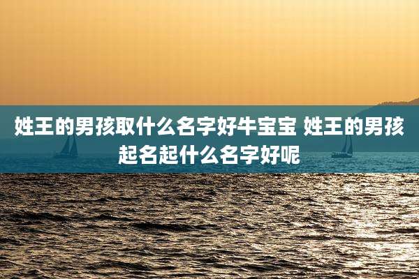 姓王的男孩取什么名字好牛宝宝 姓王的男孩起名起什么名字好呢
