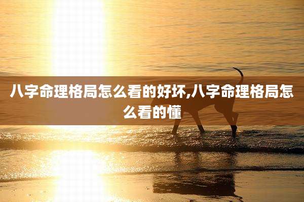 八字命理格局怎么看的好坏,八字命理格局怎么看的懂