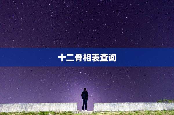 十二骨相表查询