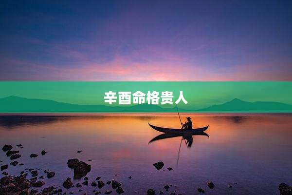 辛酉命格贵人