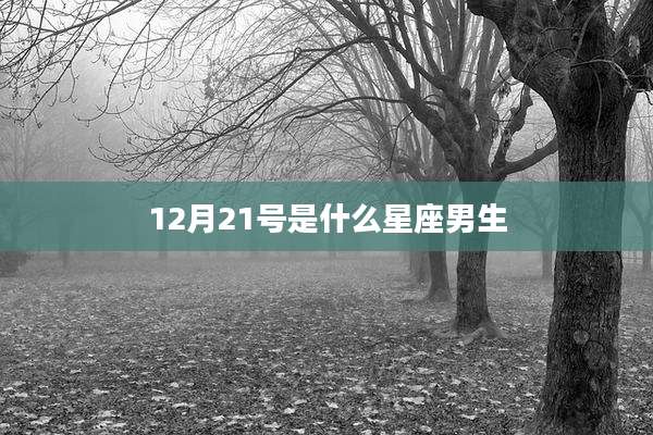 12月21号是什么星座男生