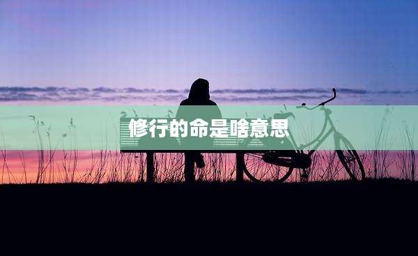 修行的命是啥意思