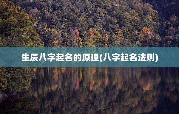 生辰八字起名的原理(八字起名法则)