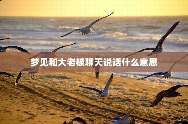 梦见和大老板聊天说话什么意思
