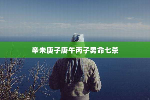 辛未庚子庚午丙子男命七杀