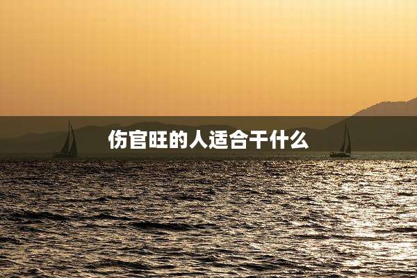 伤官旺的人适合干什么