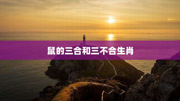 鼠的三合和三不合生肖