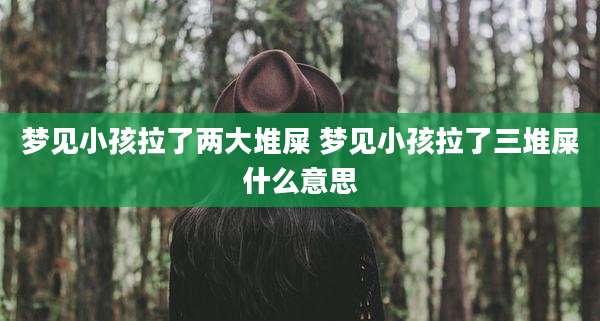 梦见小孩拉了两大堆屎 梦见小孩拉了三堆屎什么意思