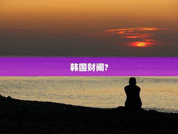 韩国财阀?