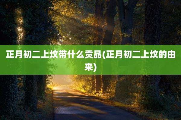 正月初二上坟带什么贡品(正月初二上坟的由来)