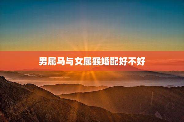 男属马与女属猴婚配好不好