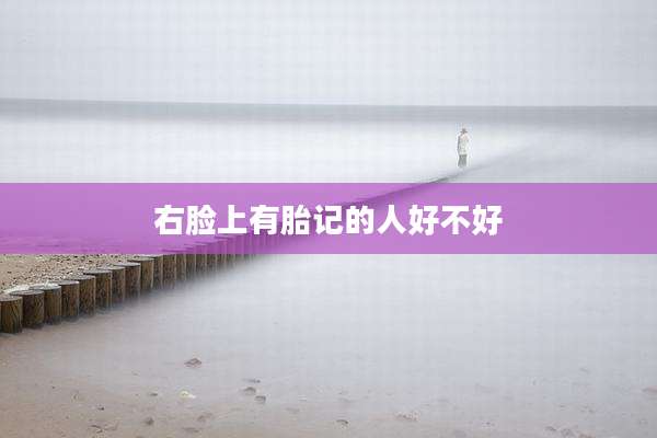 右脸上有胎记的人好不好