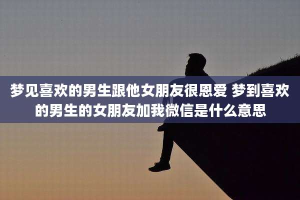 梦见喜欢的男生跟他女朋友很恩爱 梦到喜欢的男生的女朋友加我微信是什么意思