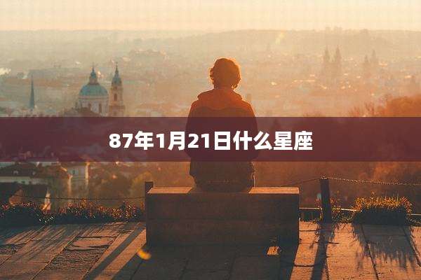87年1月21日什么星座